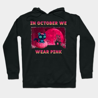 Funny Cat Breast Cancer Halloween Survivor For Hoodie